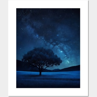 Starry night sky Posters and Art